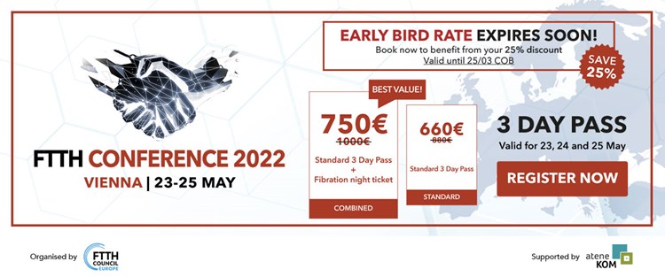 FTTH Councils årliga konferens – sista chansen att köpa Early Bird-biljetter